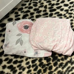 Baby girl crib sheet set